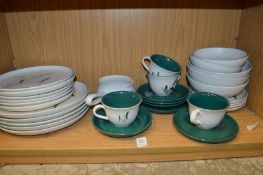 A quantity of Denby Green Wheat china.