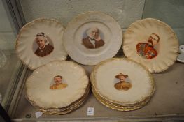 A quantity of late Victorian portrait plates.