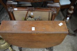 A walnut Sutherland table and a pole screen converted to a table.