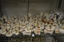 A large collection of crested china.