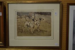 Henry Wilkinson, Limited Edition colour print depicting dalmations, pencil signed.