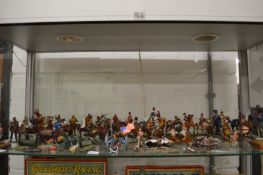 Large collection of die-cast metal military figures.