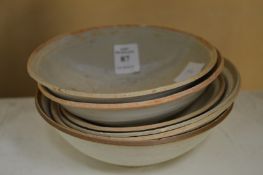 Chinese pottery bowls.