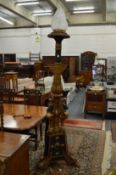 A pair of large and impressive Empire style floor standing lamps 250cm high.