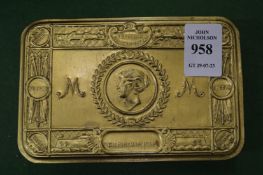 A 1914 Princess Mary Christmas fund tin with original paperwork, cigarettes and tobacco.