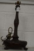 A Tiffany style bronze lamp base.