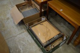 Two boxes of picture frames.