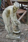 A good garden fountain modelled as a classical female nude.
