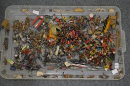 A good collection of die-cast military figures, animals etc.