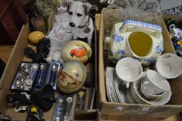 Decorative china and other items.