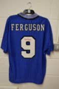Footballing interest, Duncan Ferguson a signed Everton shirt circa 1995-1997.