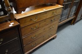 George III mahogany straight front four drawer chest.