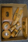 A collection of Mauchline ware.