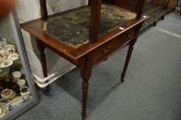 James Shoolbred, a mahogany single drawer writing table.