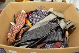 A box of Gentleman's ties etc.