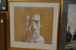 A print of Rudolph Nureyev.