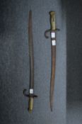 A pair of bayonets.