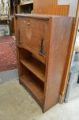 An oak bureau bookcase.