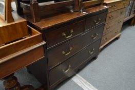 A 19th century oak straight front chest of two short and two long drawers.