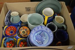 Colourful pottery.