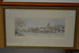 Thames at Henley, colour print.