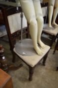 Eight Victorian dining chairs.