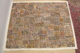 A VERY LARGE AND IMPRESSIVE UZBEK EMBROIDERED TEXTILE / WALL HANGING, approx. 250cm x 200cm.