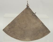 AN 18TH-19TH CENTURY OTTOMAN ASTROLABE, 15cm x 15cm.