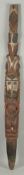 AN AFRICAN TRIBAL MASK TOTEM, 137cm long.