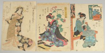 EISEN KEISAI (1787-1867), KUNISADA UTAGAWA (1786-1865), & YOSHITORA UTAGAWA (1836-1880): EDO