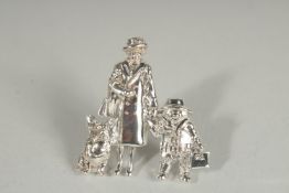 A SILVER BROOCH, PADDINGTON BEAR AND THE QUEEN.