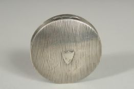 A DUTCH SILVER CIRCULAR PILL BOX. 2ins diameter.