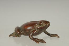 A JAPANESE BRONZE FROG.