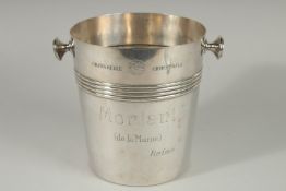 A GOOD CHRISTOPFLE ICE PAIL 'MORLANT' 8ins high.