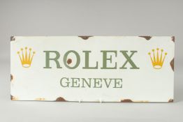A LARGE ROLEX WHITE ENAMEL SIGN.