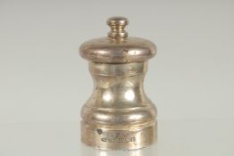 A SILVER MAPPIN AND WEBB PEPPER MILL.