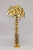 A PALM TREE STANDING LAMP. 5ft 3ins high.