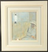 Judy Cooper (20th Century), 'At the Vets', watercolour, signed, 8.5