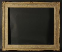 Mid-20th Century French, a carved and painted swept frame, rebate size, 18.5