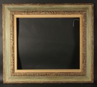 Mid-20th Century French, a carved and painted frame, rebate size 21.5