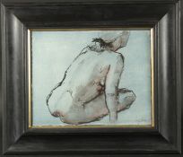 Lesley Reader (20th Century), a study of a female nude, ink and watercolour, signed, 11