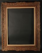 20th Century French, a carved frame with Fleur-de-Lys motifs, rebate size 21.5