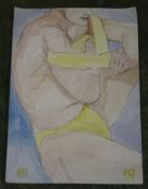 Steve Rush (20th Century), a group of 10 Unframed sketches of mostly male nudes, some erotic