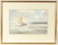 Peter Toms (b. 1940) British, 'Catching the Breeze', watercolour, 8