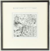 Tim Marwood (1954-2008) British, 'Thomas', 'Cranes and trains', no 47, ink, inscribed, numbered