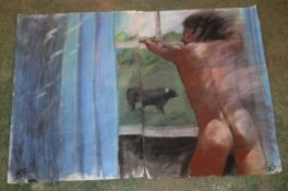 Steve Rush (20th Century), a group of 7 Unframed sketches of mostly male nudes, some erotic