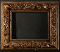 A 19th Century Continental frame with foliate border, rebate size, 15.25