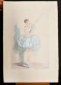 P. Berriand, Ballet dancers, mixed media, both signed and inscribed in pencil, paper size 22