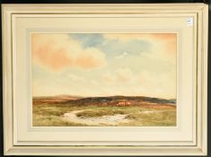 Wycliffe Egginton (1875-1951) British, cattle grazing on a moorland landscape, watercolour,