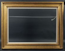 A Modern moulded frame with a canvas slip, rebate size 20